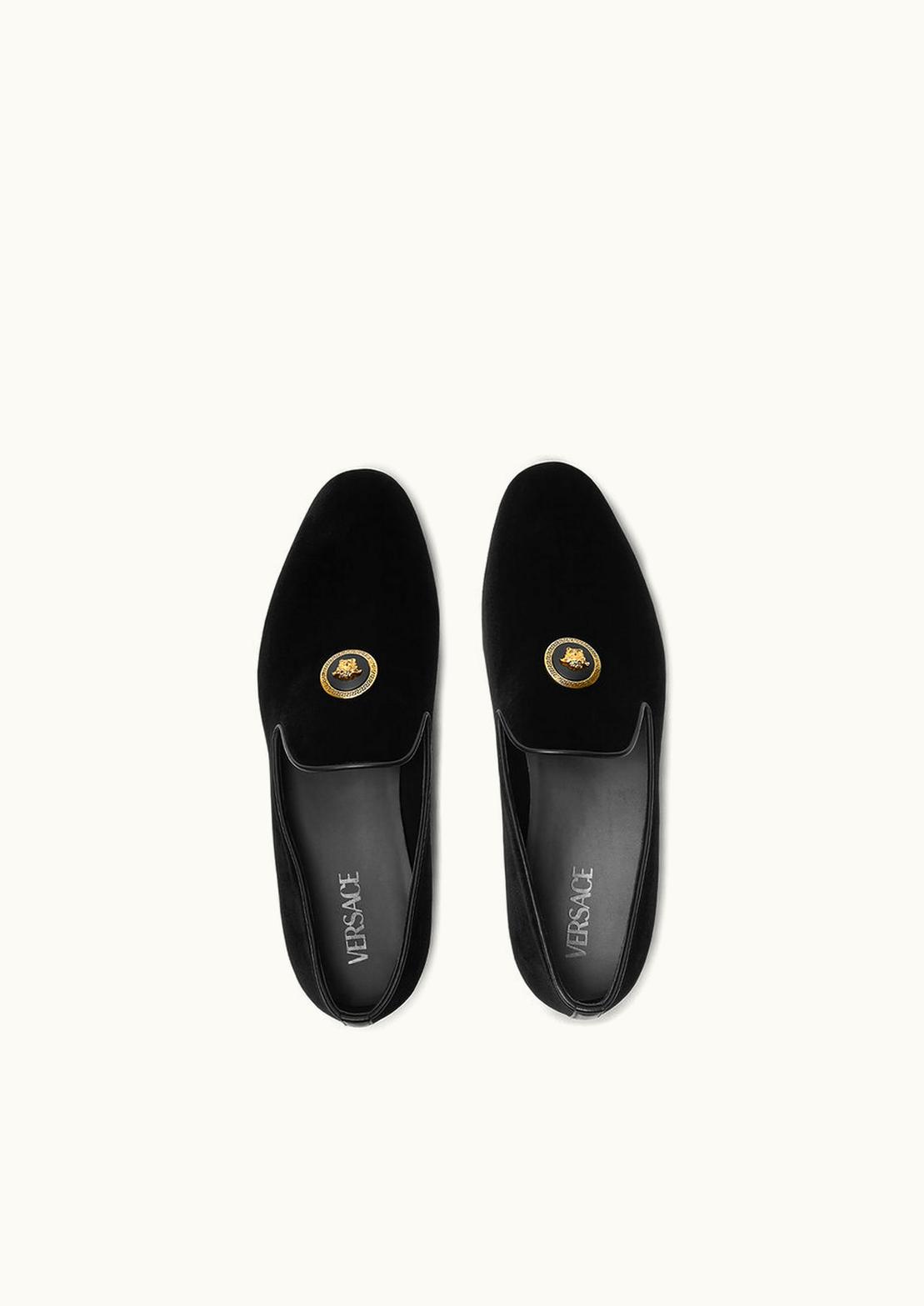 Versace Versace Medusa Velvet Slippers Black, Gold 1012629-1A09123_DSS_380_1B00V__