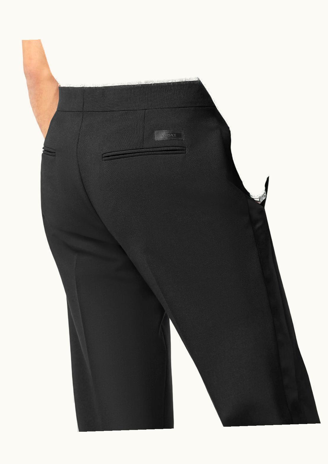 Versace Versace Mohair-Blend Formal Trousers Black