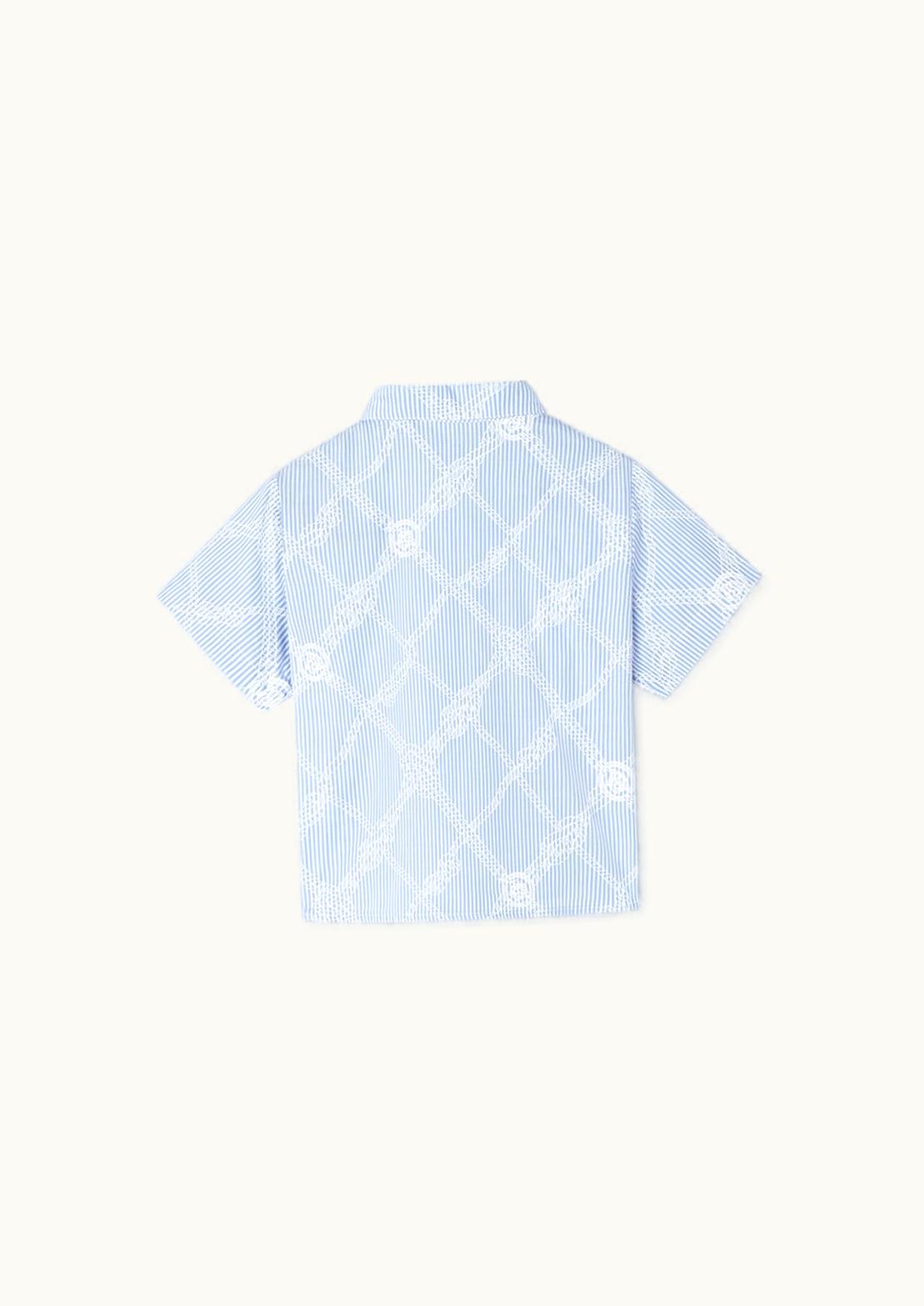 Versace Versace Nautical Medusa Baby Shirt Blue, Print