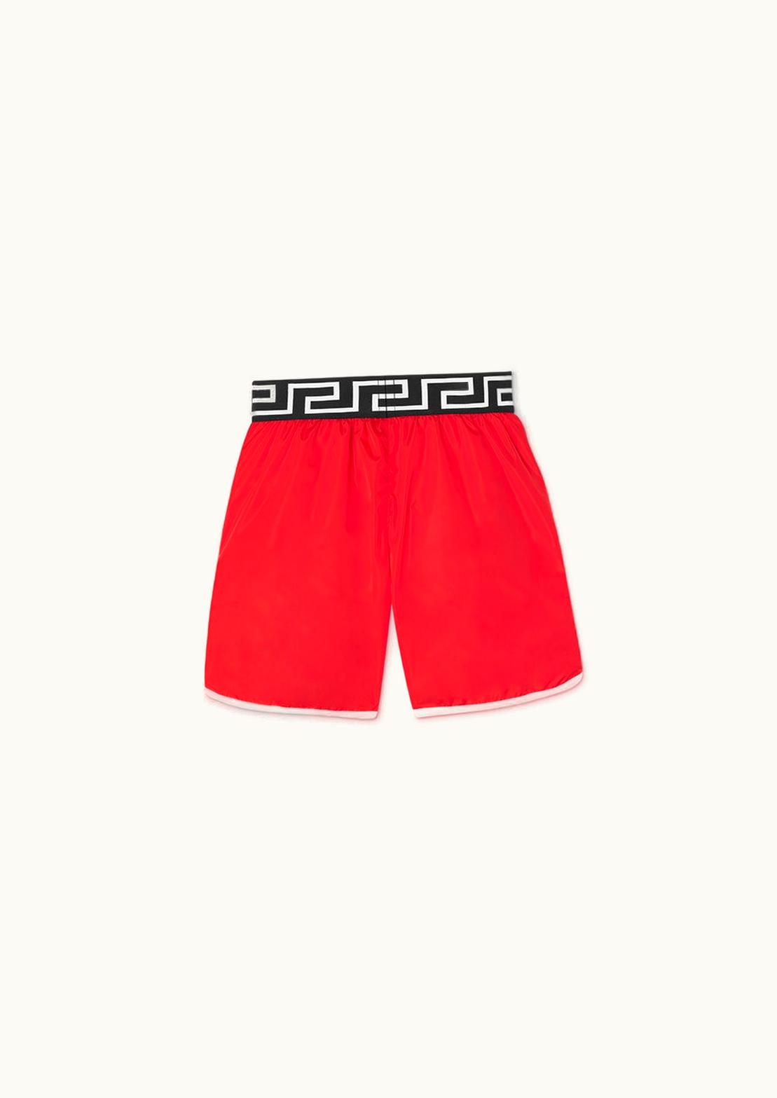 Versace Versace Nautical Medusa Kids Swim Shorts Red Greca Border.