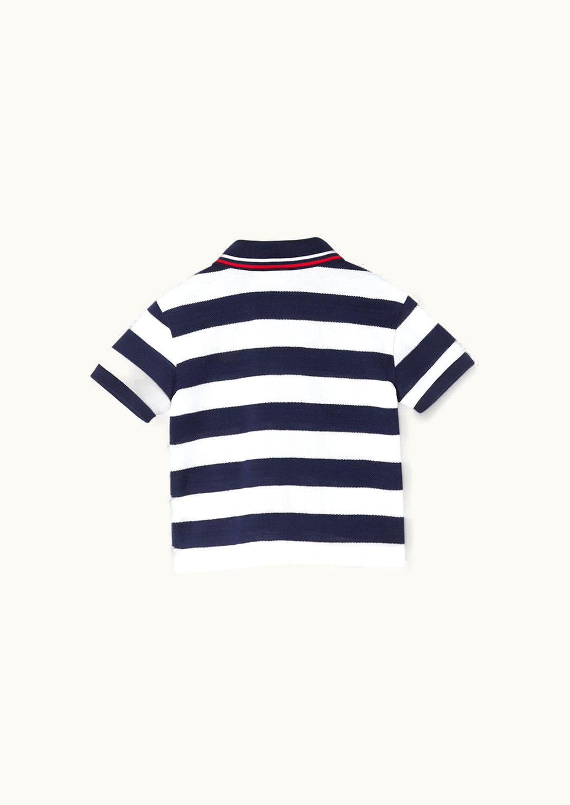 Versace Versace Nautical Stripe Baby Polo Shirt Blue