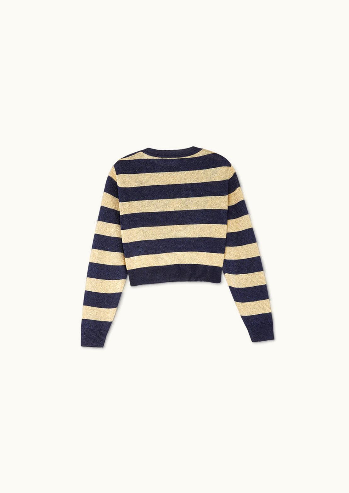 Versace Versace Medusa Logo Lurex Knit Kids Jumper Blue, Gold