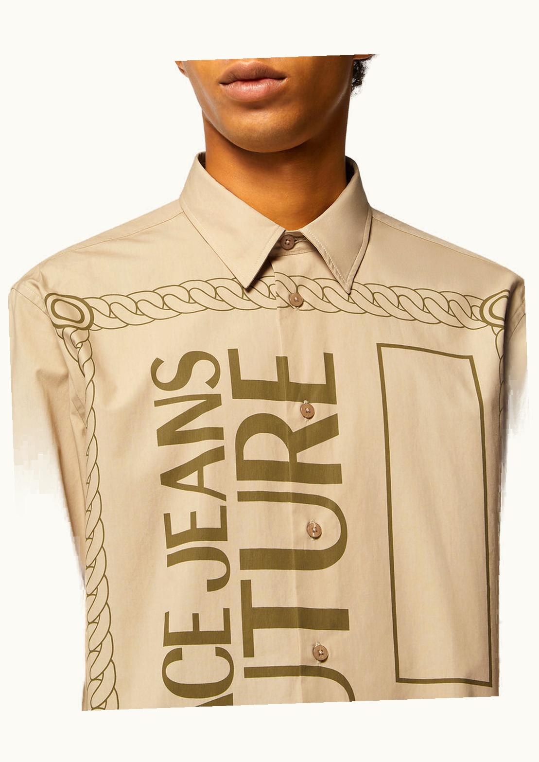 Versace Versace Piece Number Logo Shirt Beige