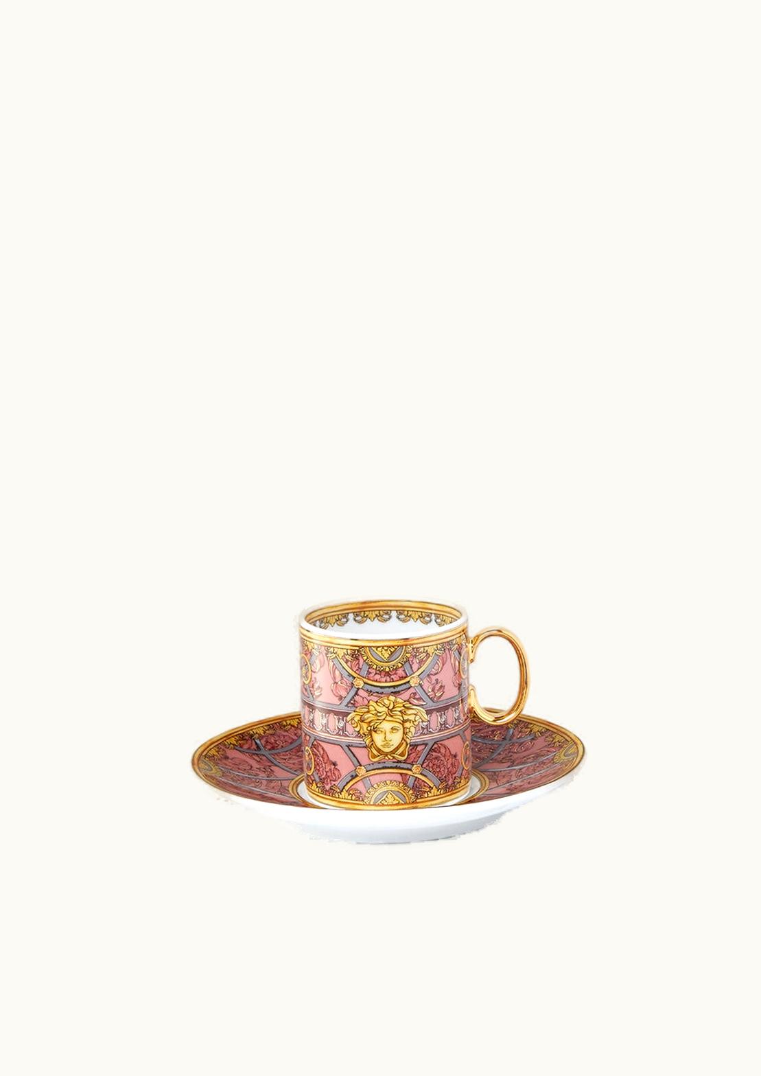 Versace Versace Scala Del Palazzo Rosa Espresso Cup & Saucer Print