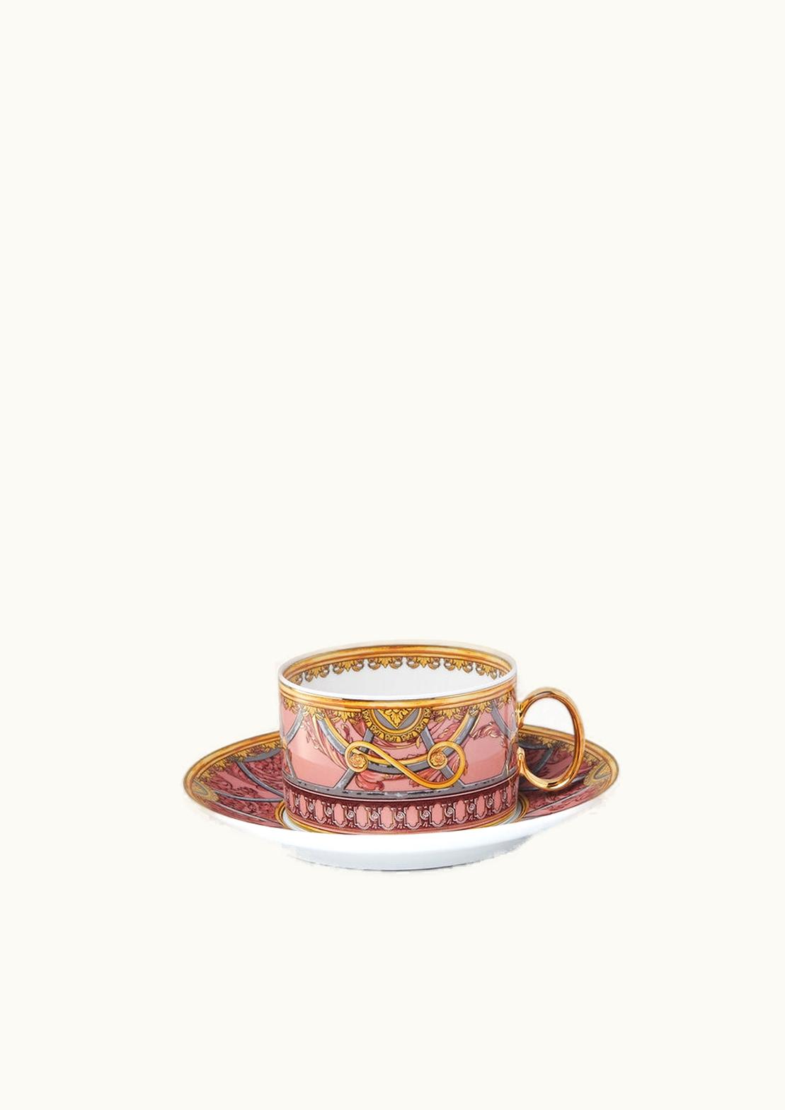 Versace Versace Scala Del Palazzo Rosa Tea Cup & Saucer Print