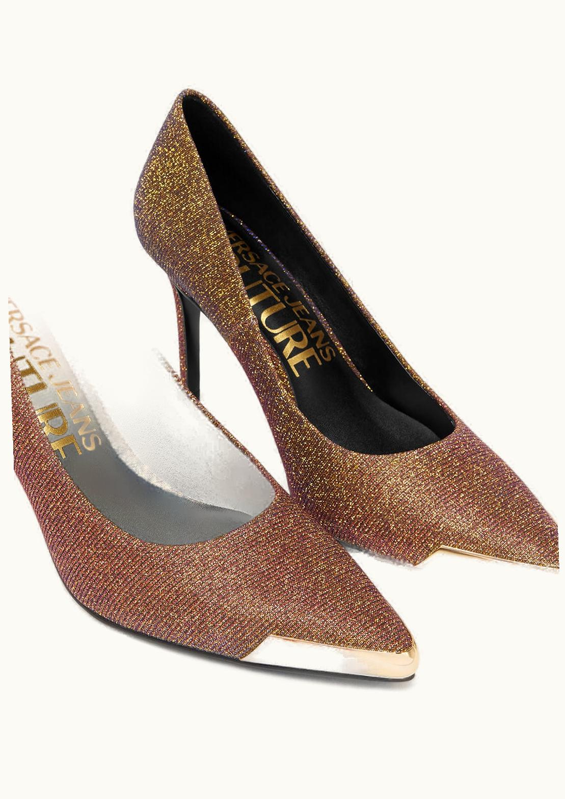 Versace Versace Scarlett Metallic Stiletto Pumps Gold