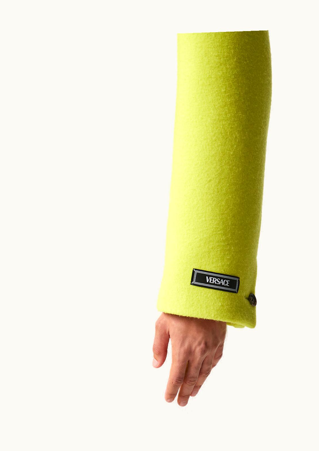 Versace Versace Single-Breasted Long Coat Yellow