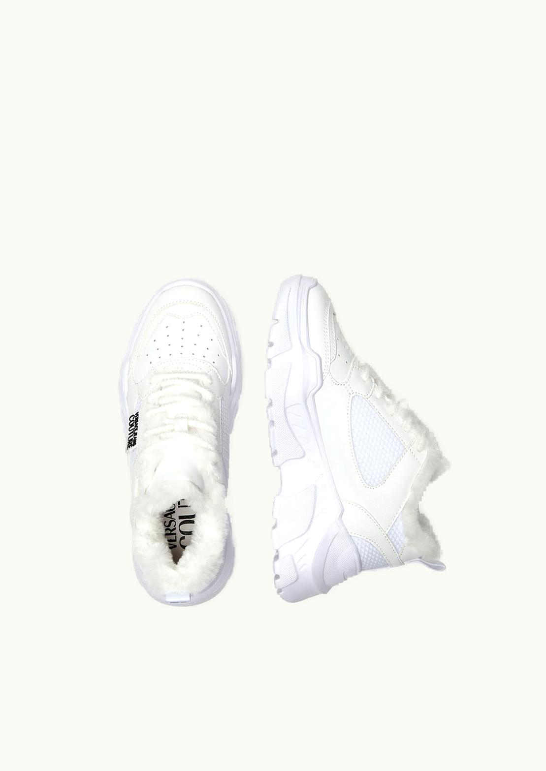 Versace Versace Speedtrack Faux-Fur Trainers White, Print