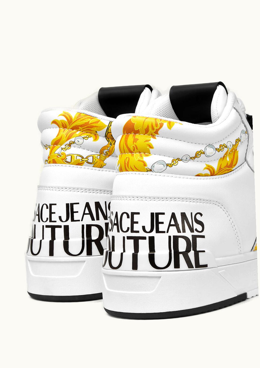 Versace Versace Starlight Logo Couture Trainers White, Print E75YA3SJ7-EZP305_EB02_39_EG03__