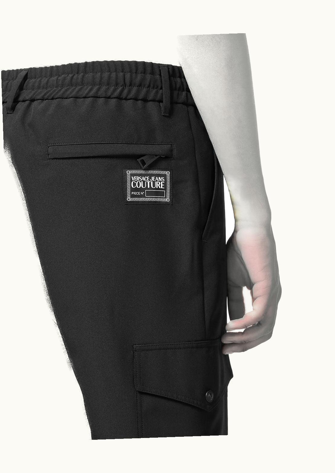 Versace Versace Piece Number Technical Cargo Trousers Black