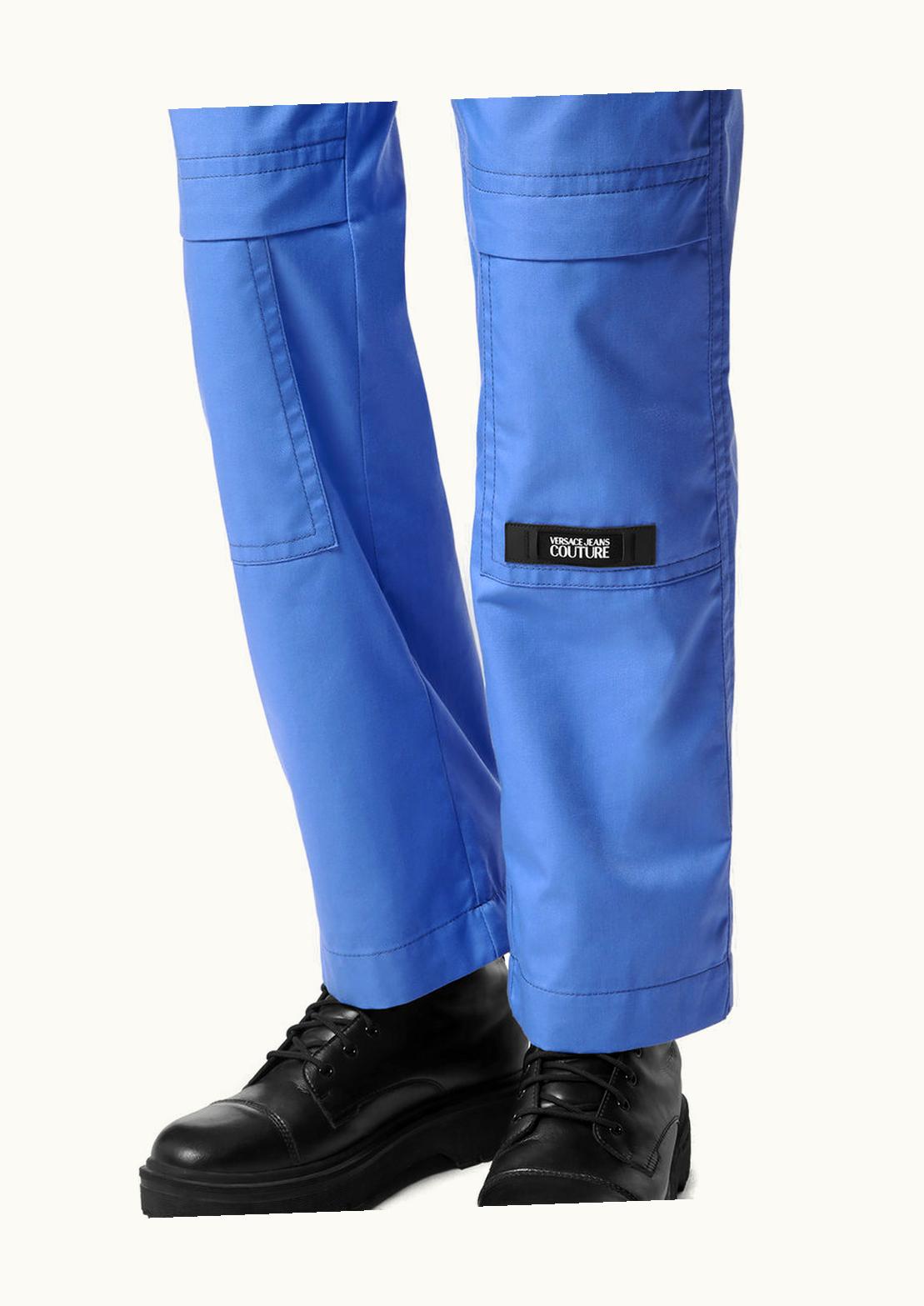 Versace Versace Technical Cargo Trousers Blue, Print