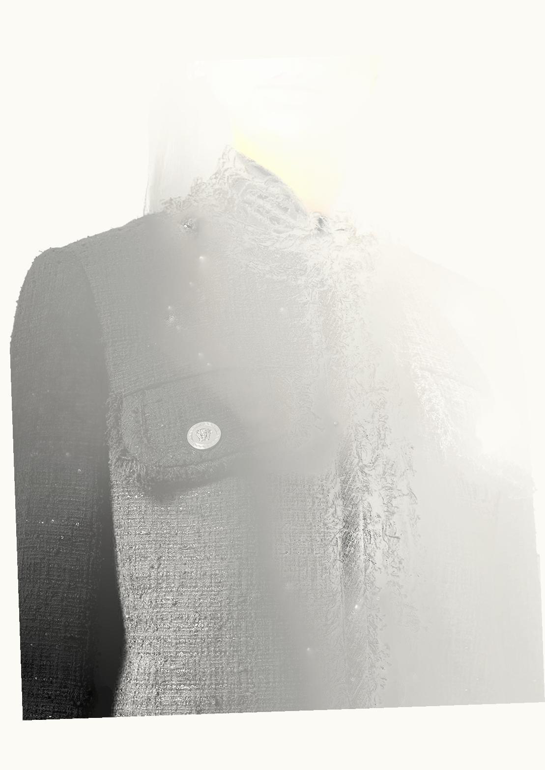 Versace Versace Tweed Cardigan Jacket Black