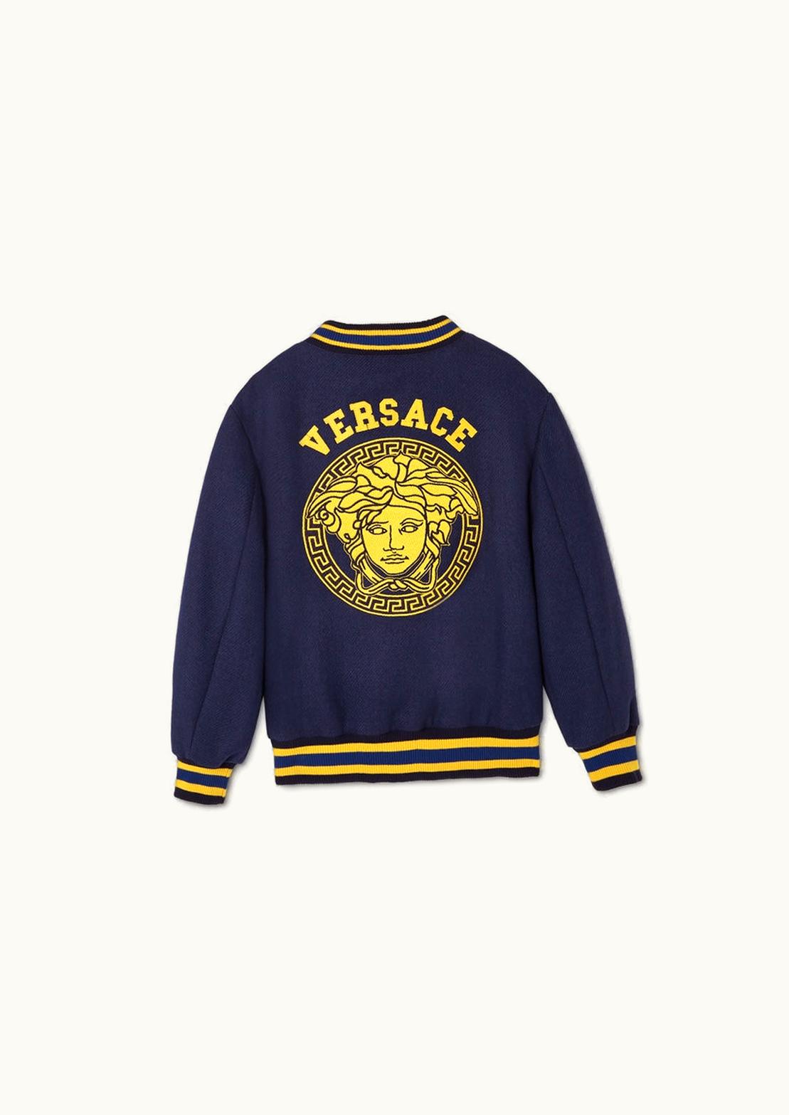 Versace Varsity Versace Logo Kids Jacket Blue, Gold