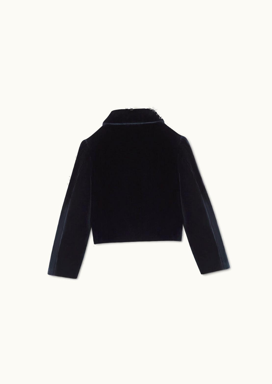 Versace Versace Velvet Baby Blouson Jacket Blue