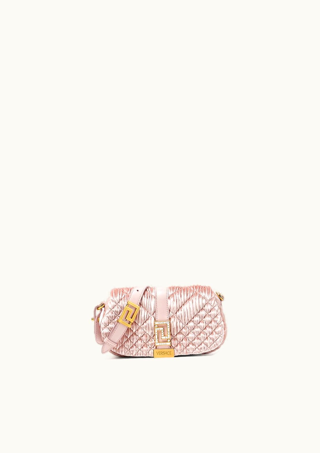 Versace Versace Velvet Greca Goddess Mini Bag Pink