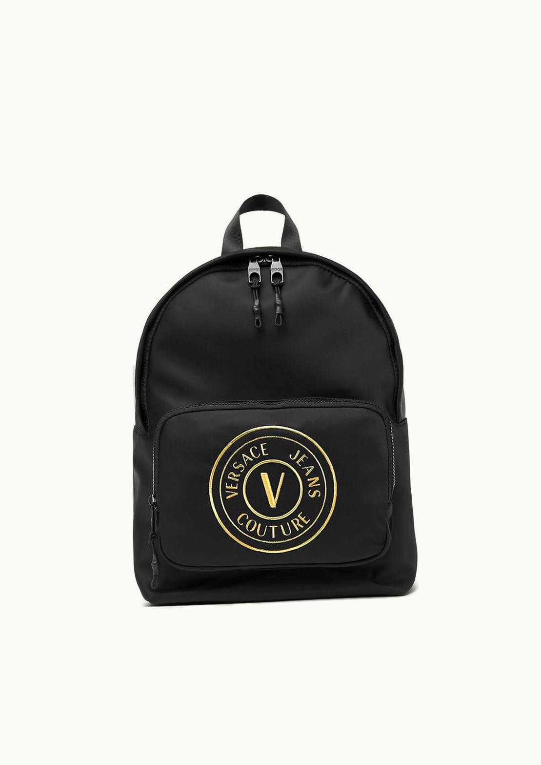 Versace Versace V-Emblem Backpack Black, Print