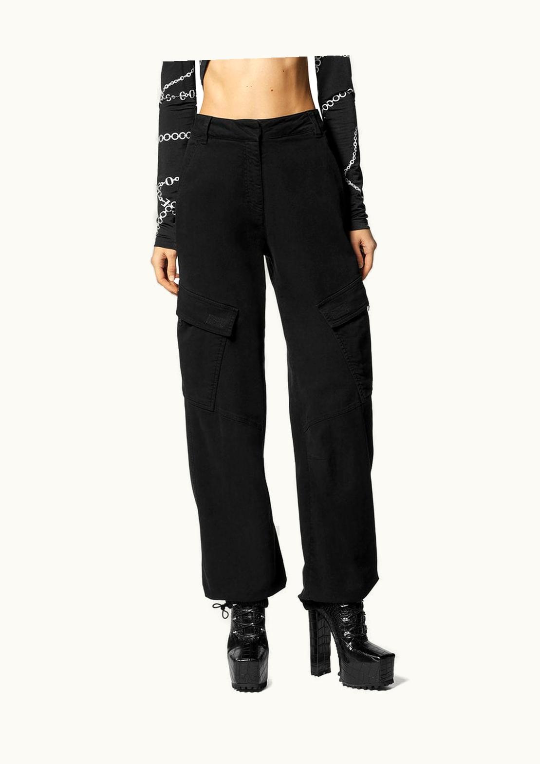 Versace Versace V-Emblem Cargo Jeans Black, Print