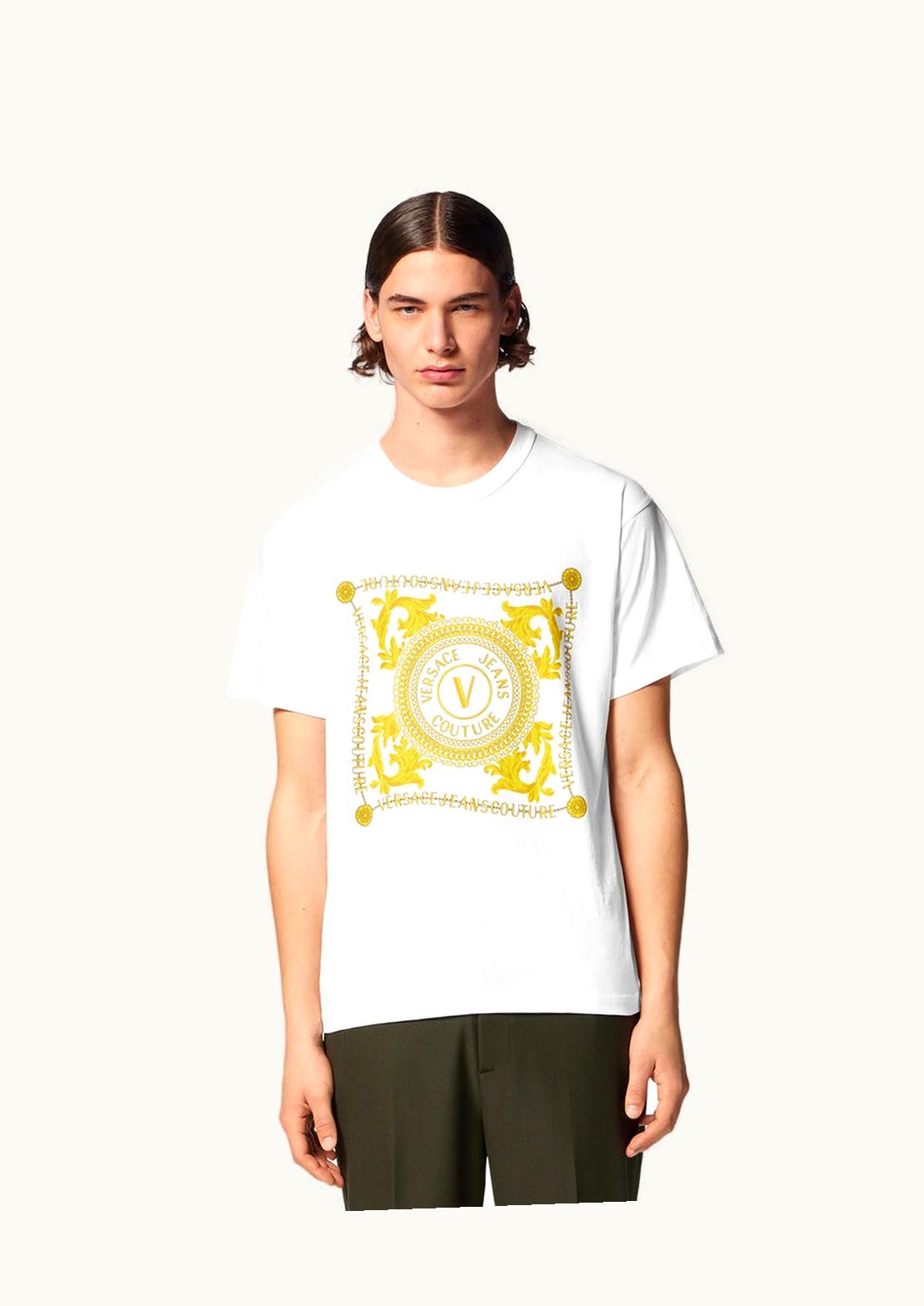 Versace Versace V-Emblem Chain T-Shirt White, Print