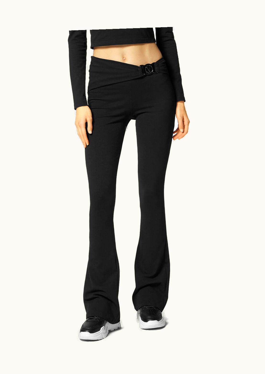 Versace Versace V-Emblem Flared Leggings Black, Print