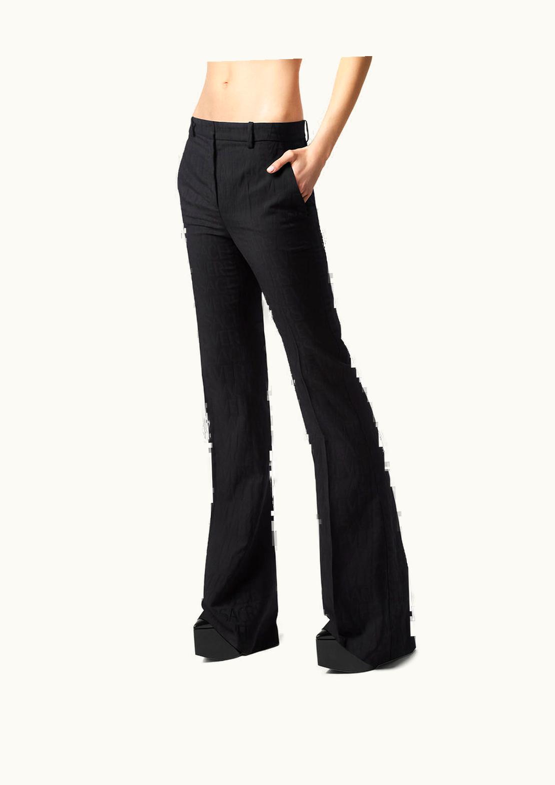 Versace Versace Allover Jacquard Formal Trousers Black