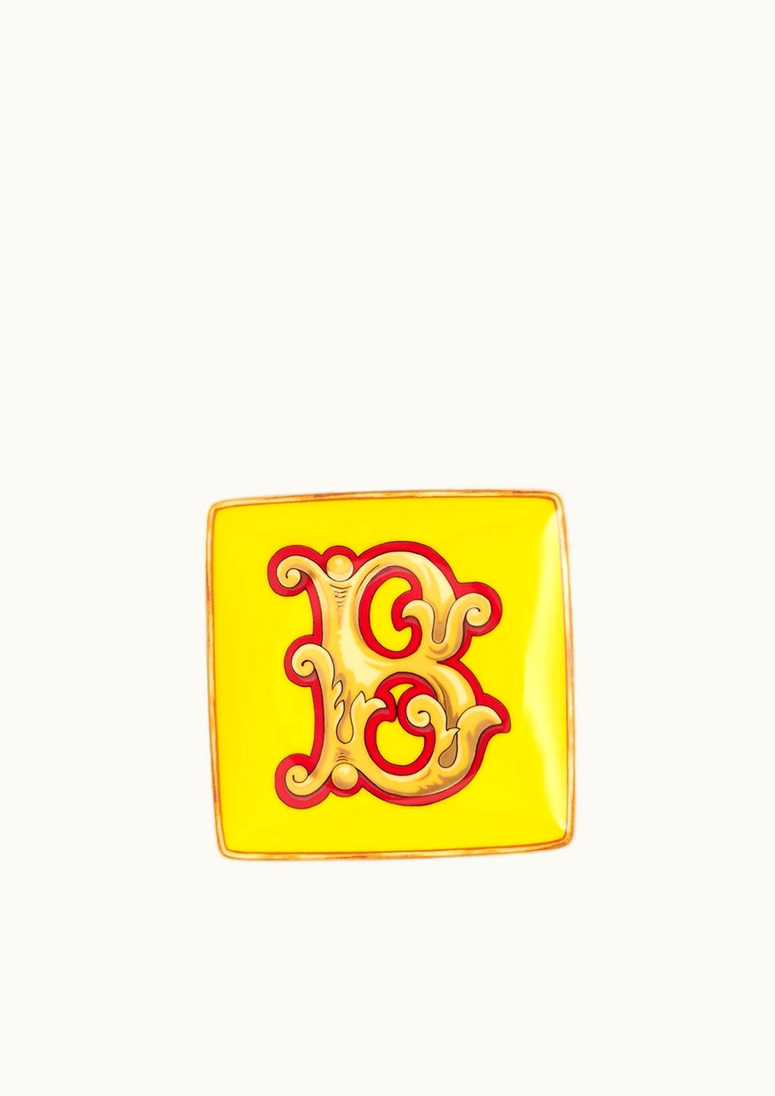 Versace Versace Alphabet B Square Plate 12cm Print