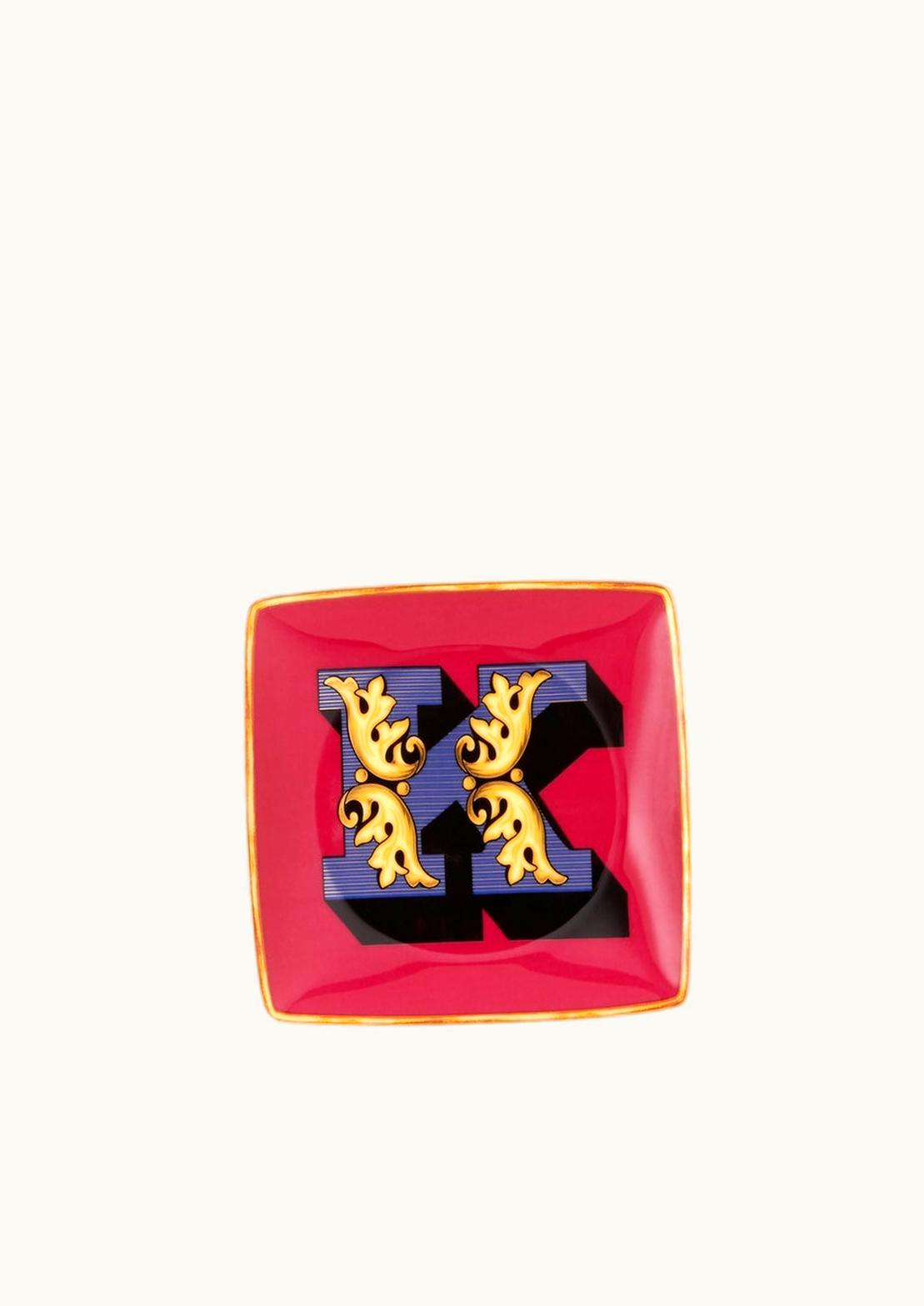 Versace Versace Alphabet K Square Plate 12cm Print