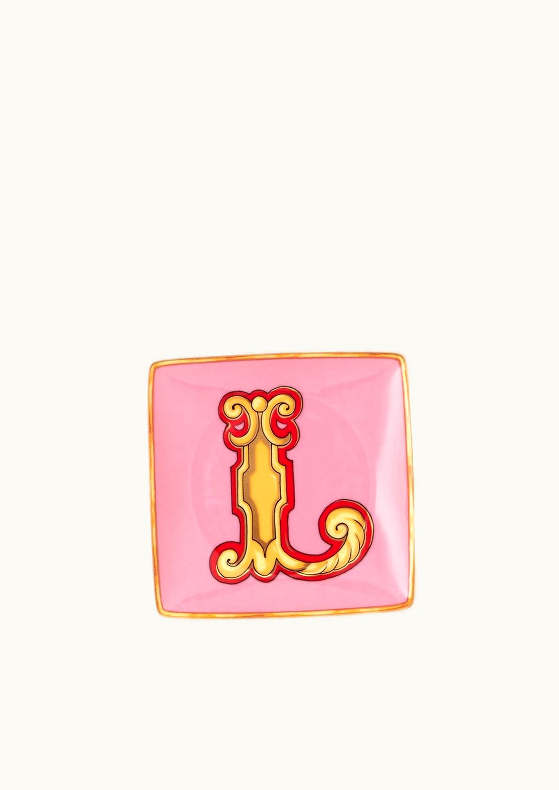 Versace Versace Alphabet L Square Plate 12cm Print