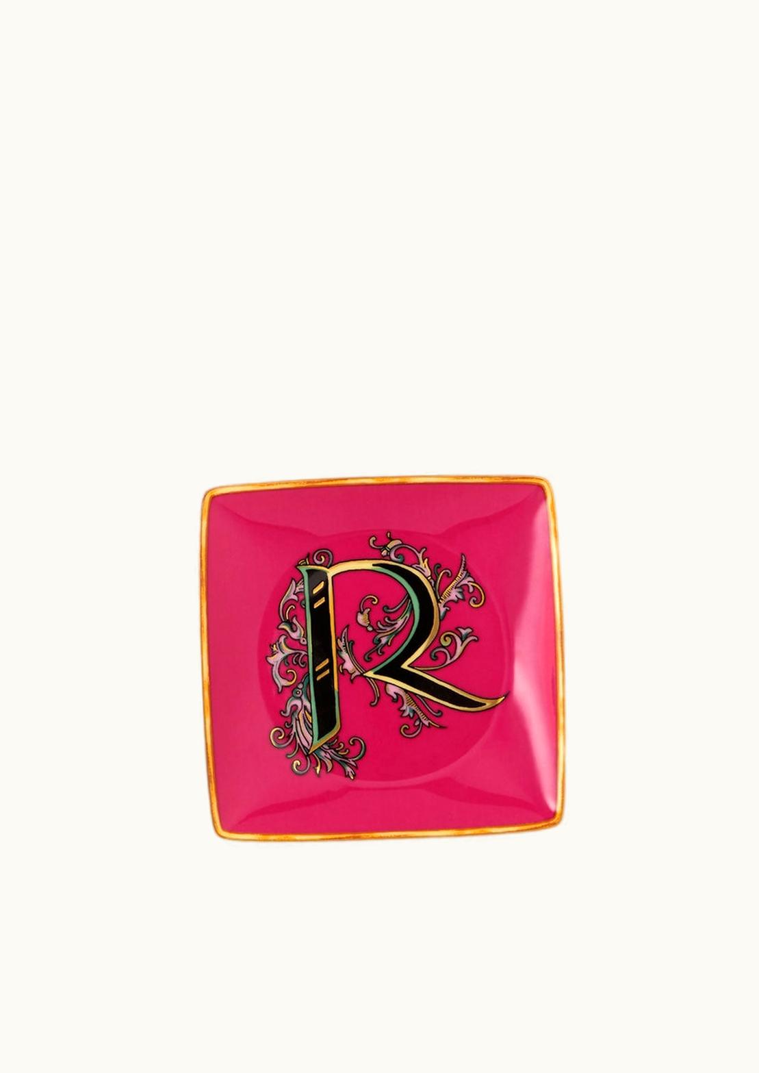 Versace Versace Alphabet R Square Plate 12cm Print