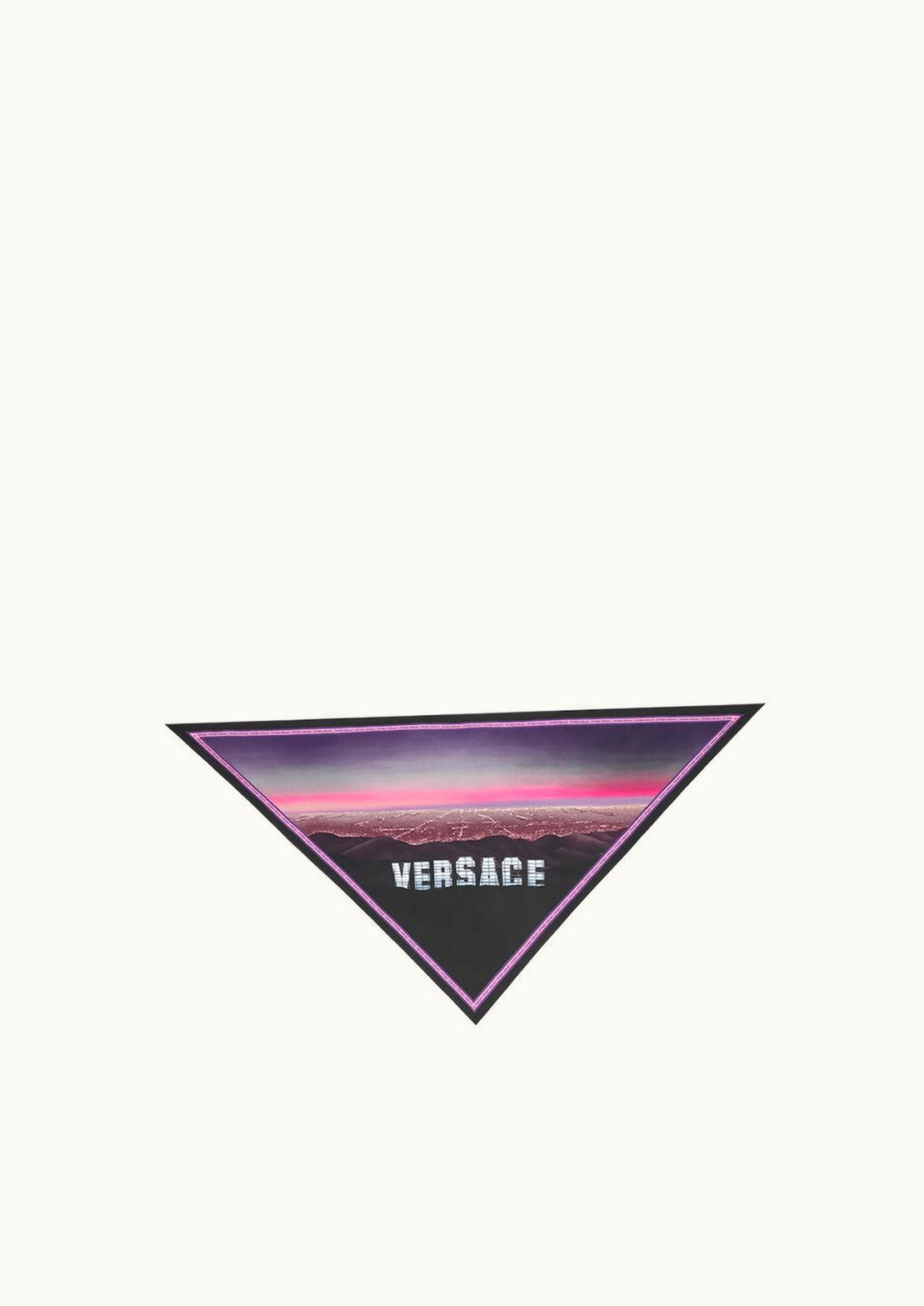 Versace Versace Hills Large Triangle Silk Foulard Print