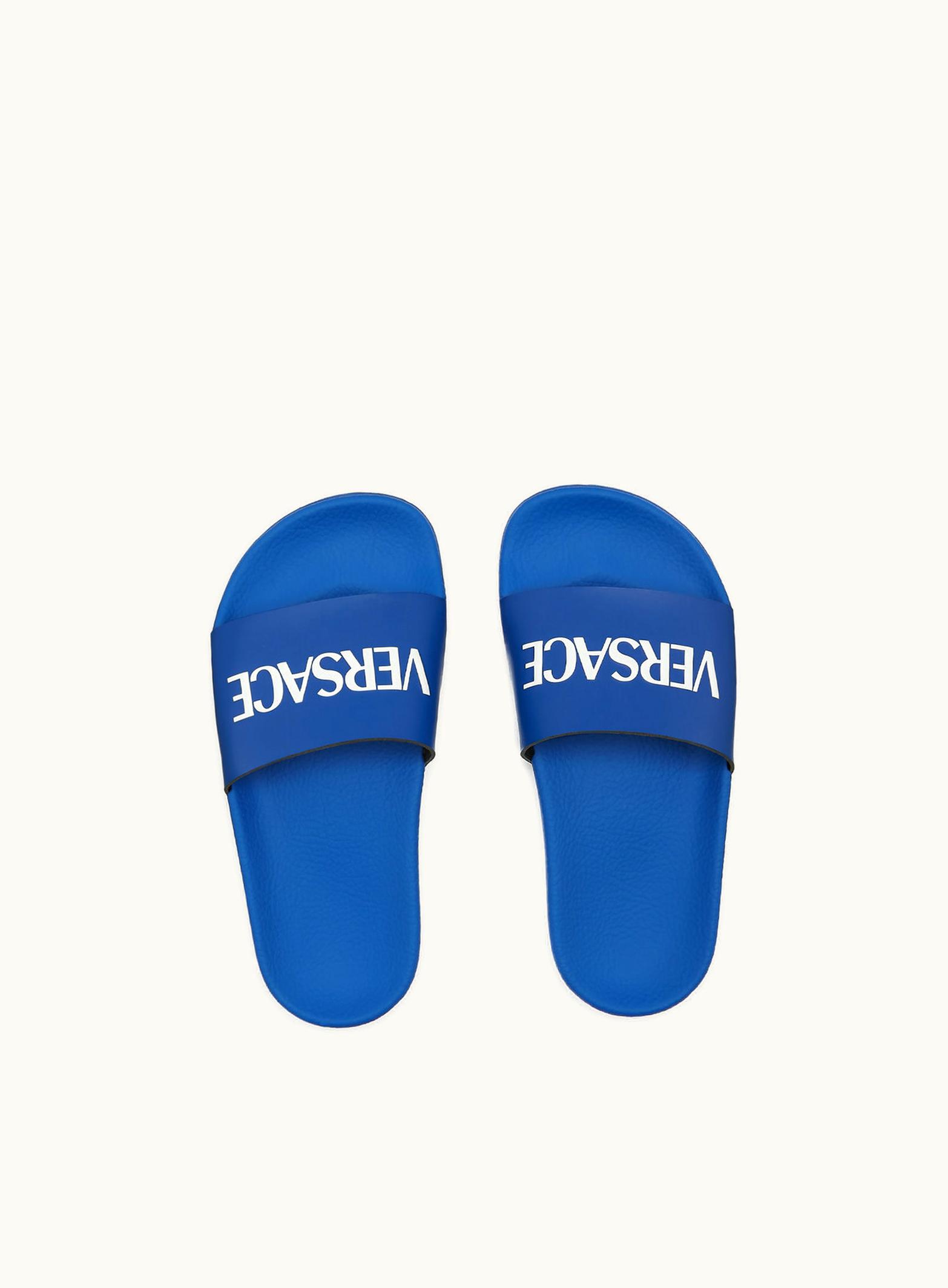 Versace Versace Logo Kids Sliders Blue