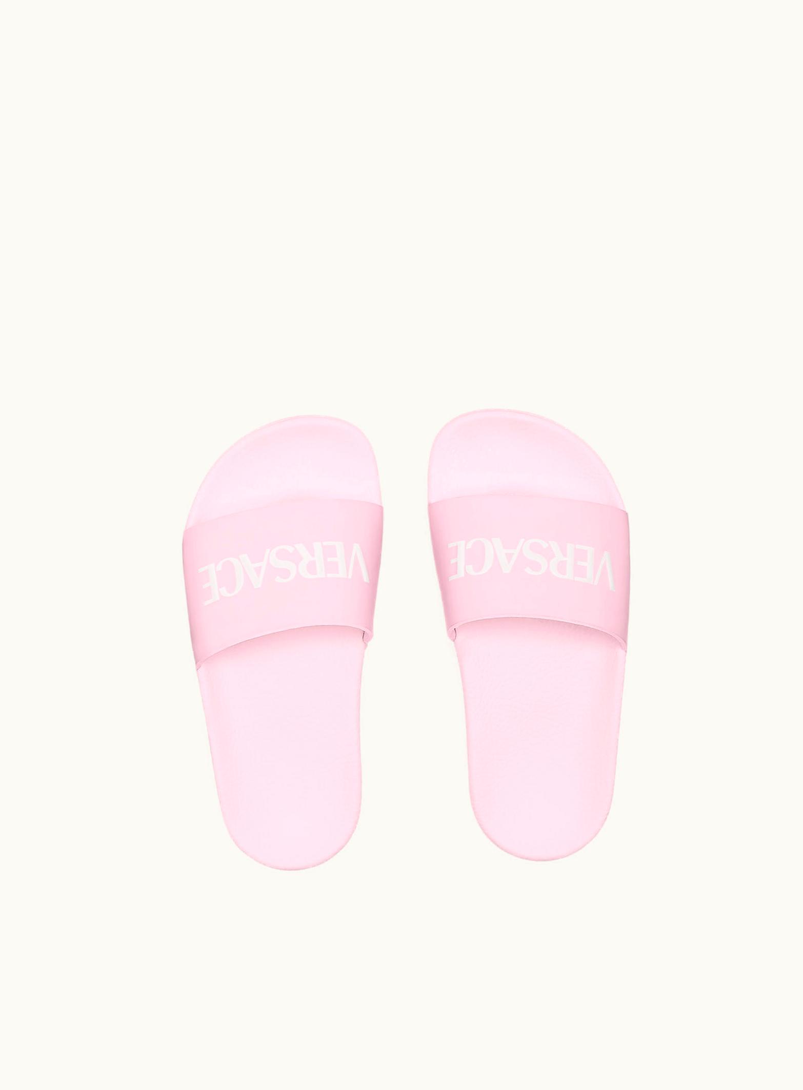 Versace Versace Logo Kids Sliders Pink