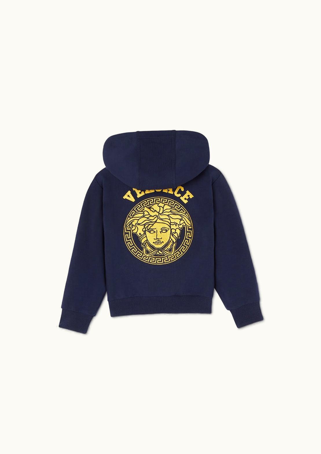 Versace Versace Logo Medusa Baby Hoodie Blue, Gold