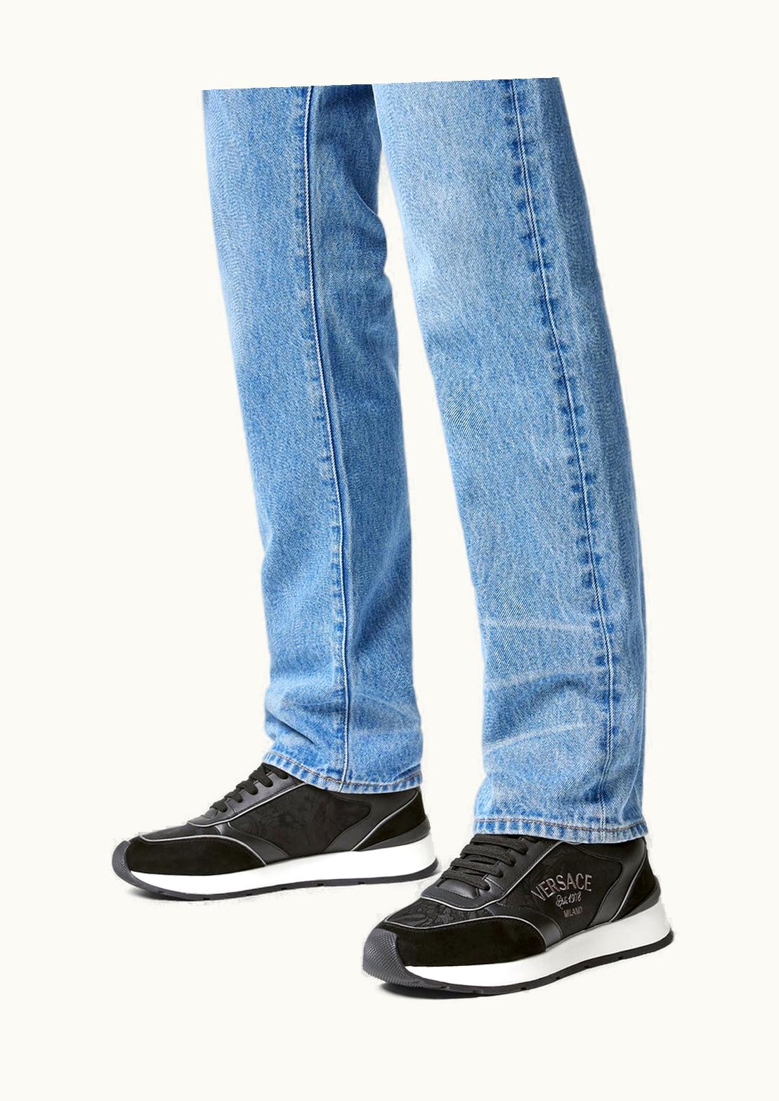 Versace Versace Milano Barocco Jacquard Low-Top Trainers Black