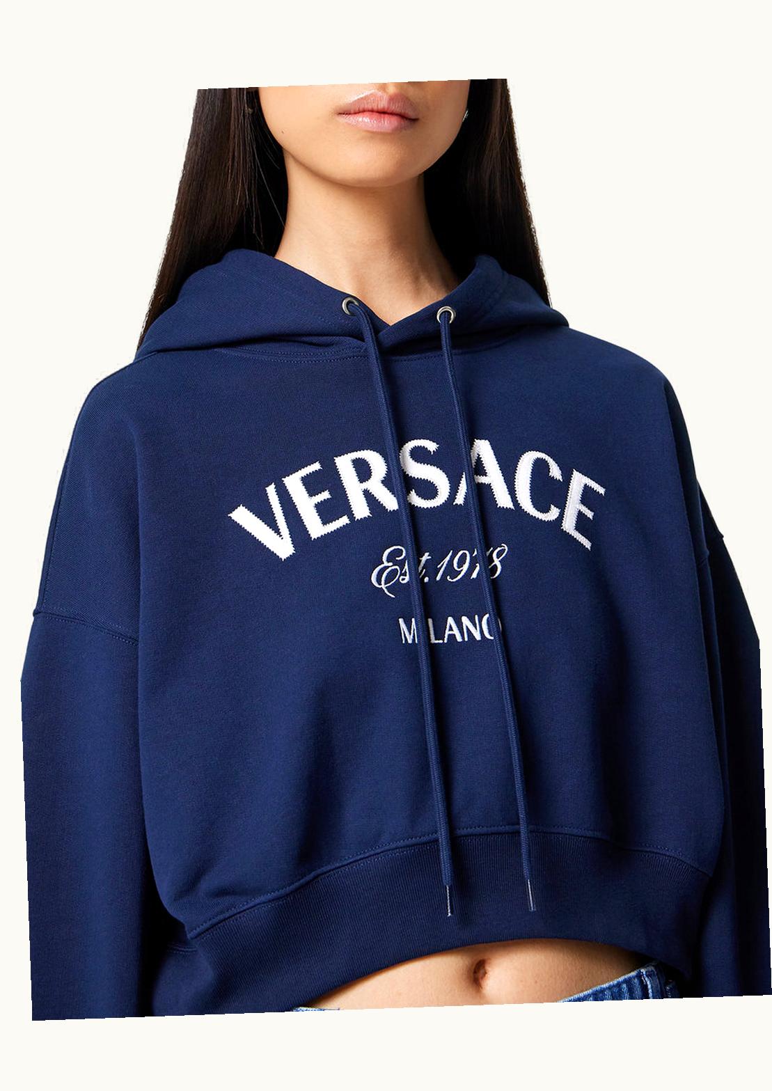 Versace Versace Milano Stamp Crop Hoodie