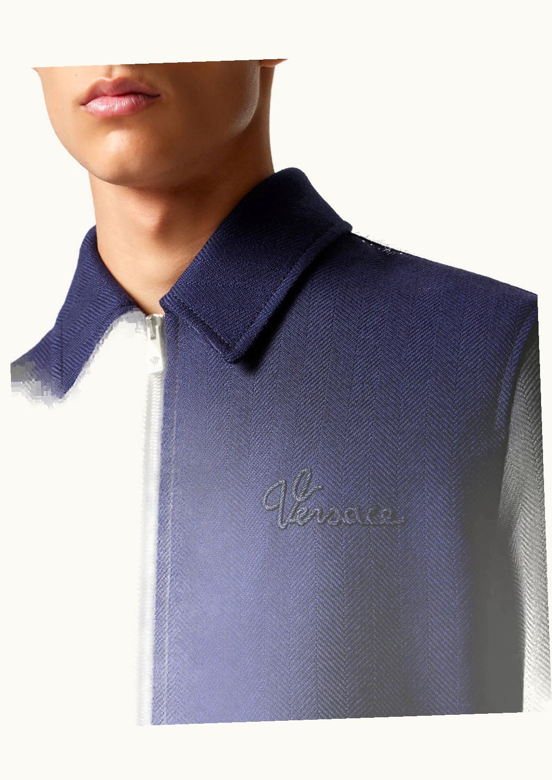 Versace Versace Nautical Logo Blouson Jacket Blue