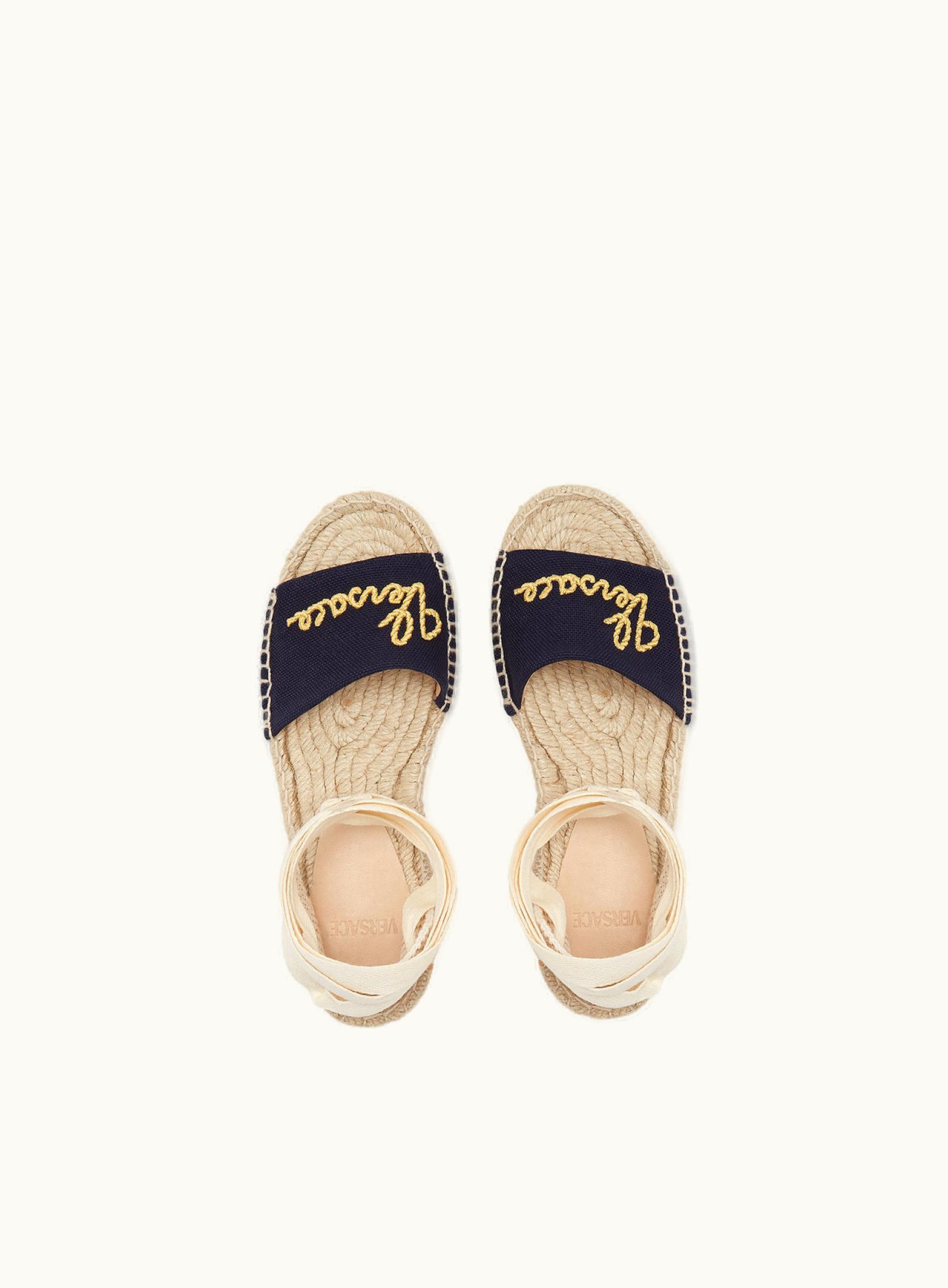 Versace Versace Nautical Logo Kids Espadrilles Beige, Blue