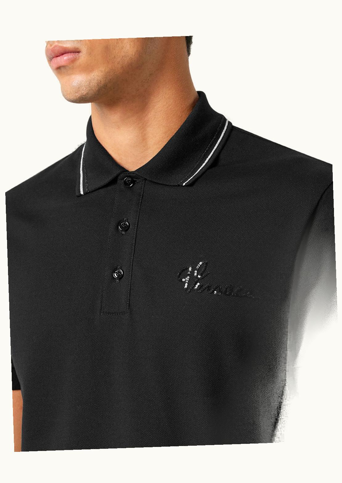 Versace Versace Nautical Logo Polo Shirt Black