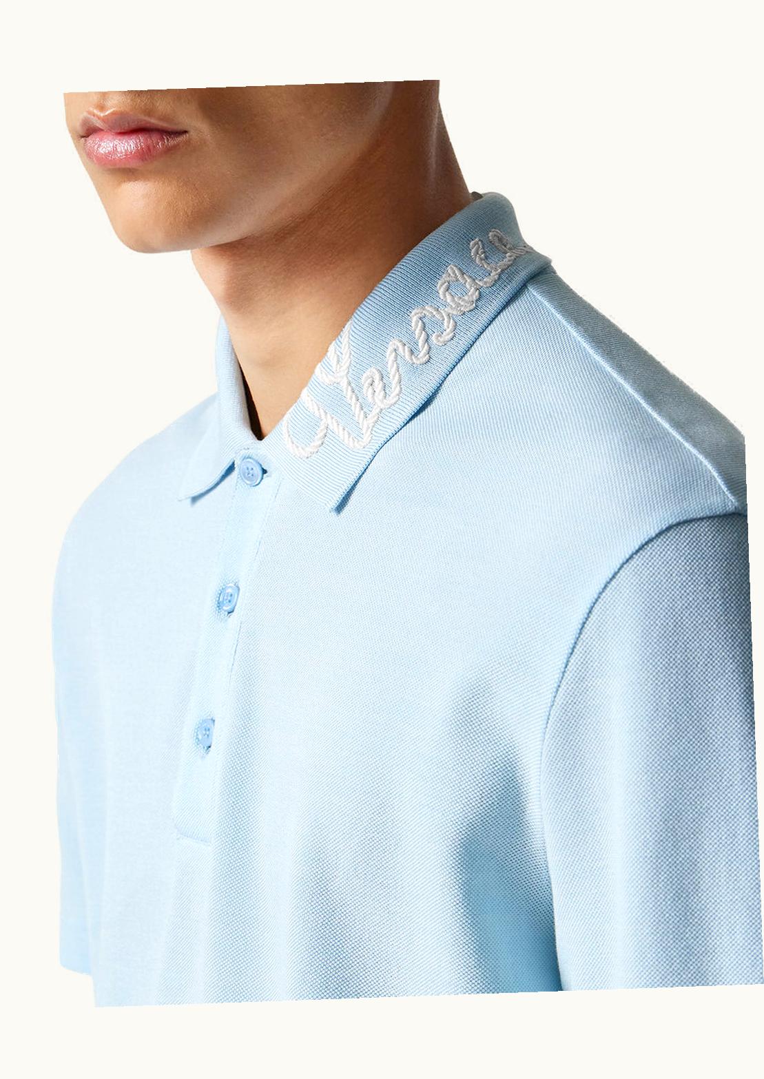 Versace Versace Nautical Logo Polo Shirt Blue