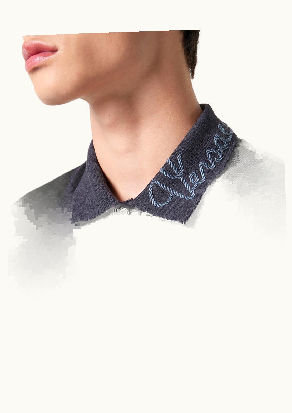 Versace Versace Nautical Logo Polo Shirt Gray, Print