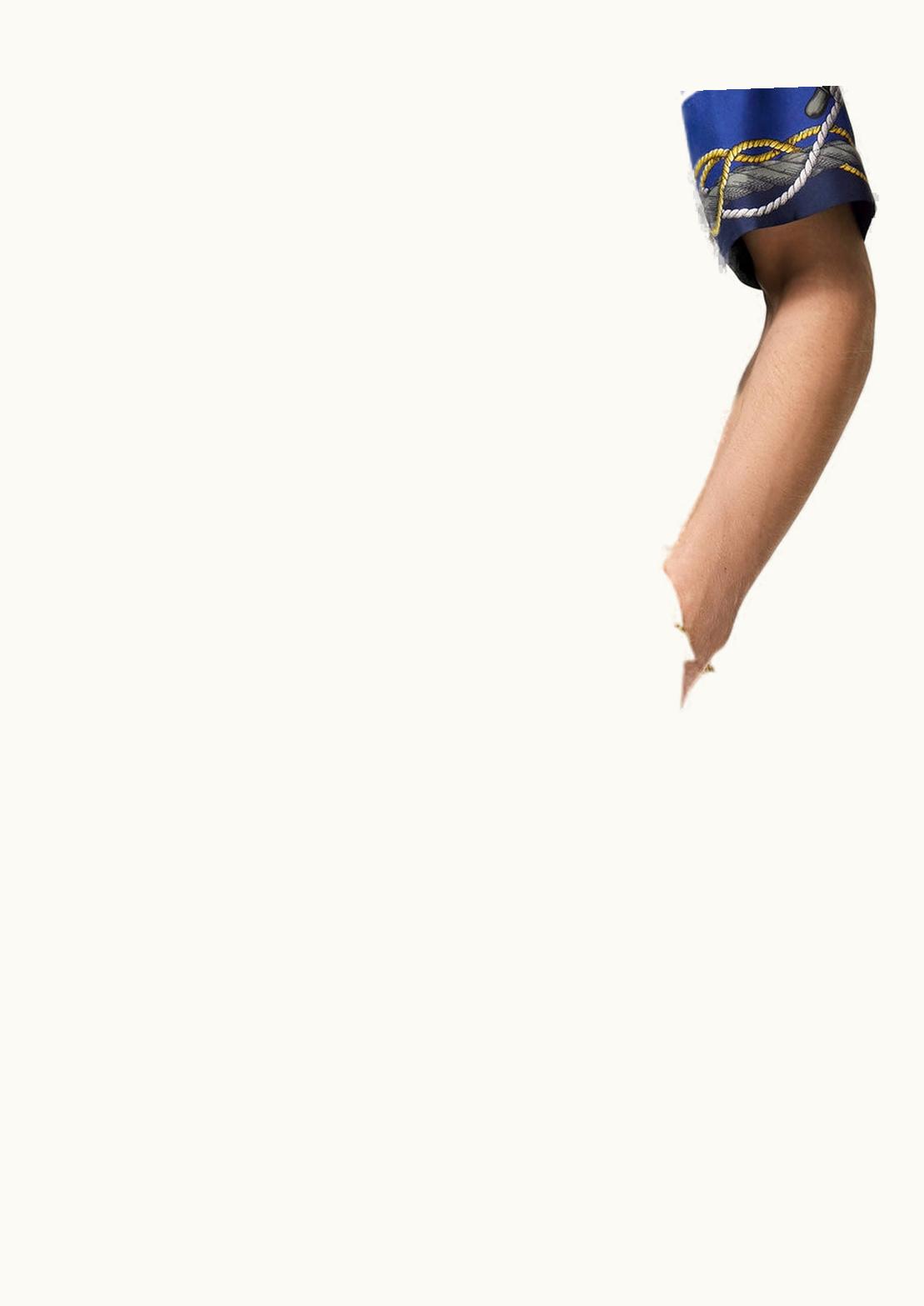 Versace Versace Nautical Silk Shorts Blue, Print