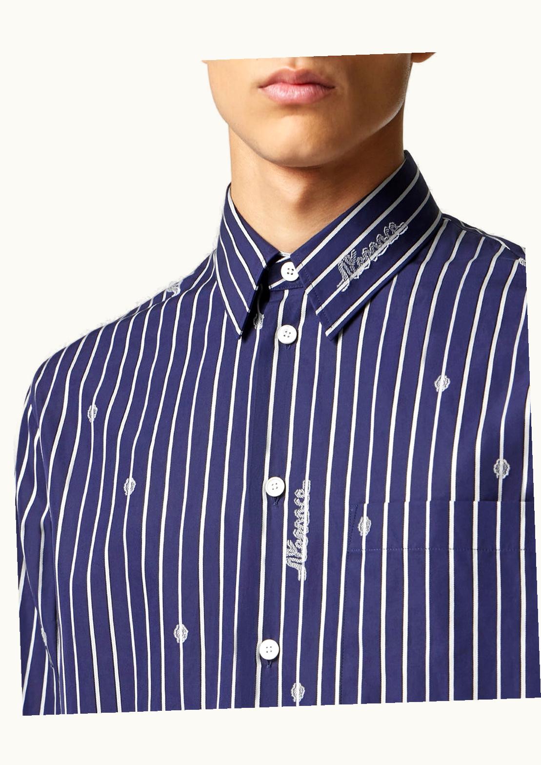 Versace Versace Nautical Stripe Shirt Blue