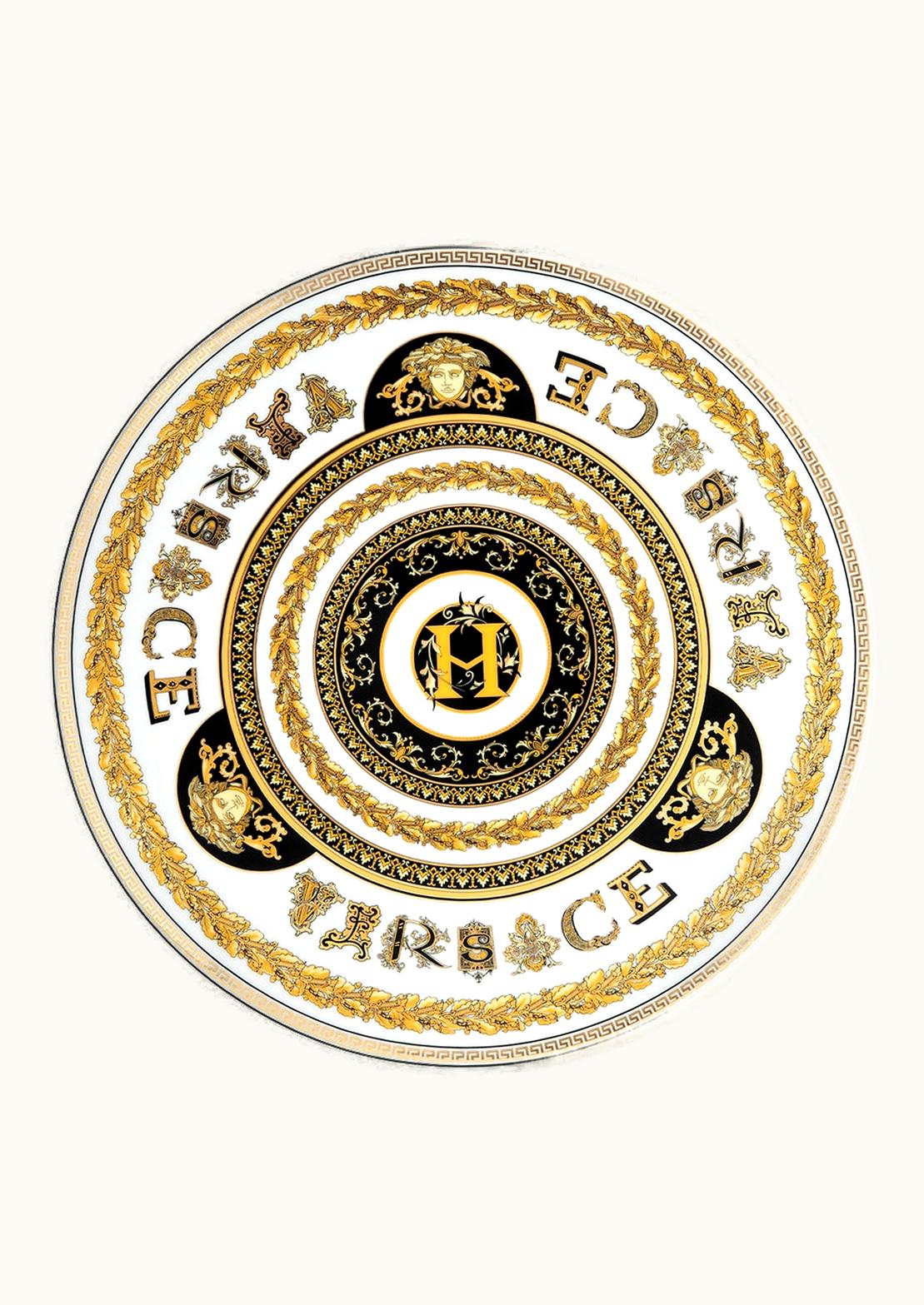 Versace Versace Virtus Alphabet H Charger Plate 33 CM Print