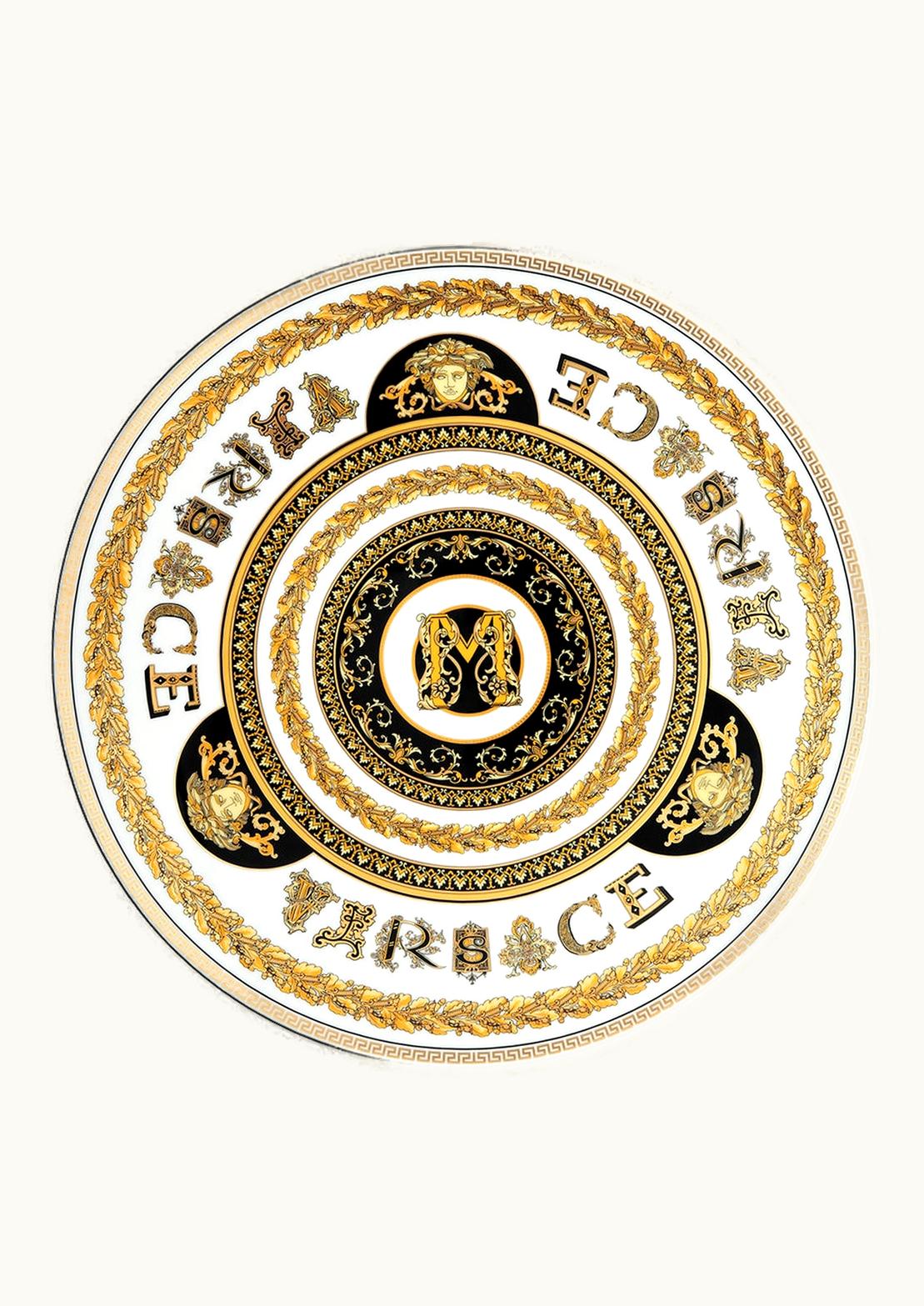 Versace Versace Virtus Alphabet M Charger Plate 33 CM Print