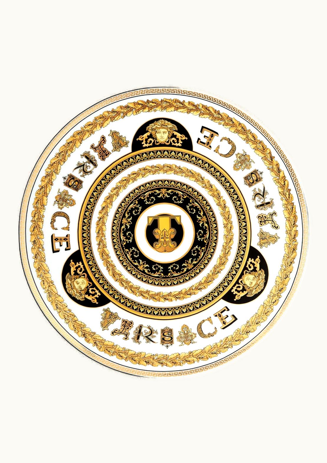Versace Versace Virtus Alphabet T Charger Plate 33 CM Print