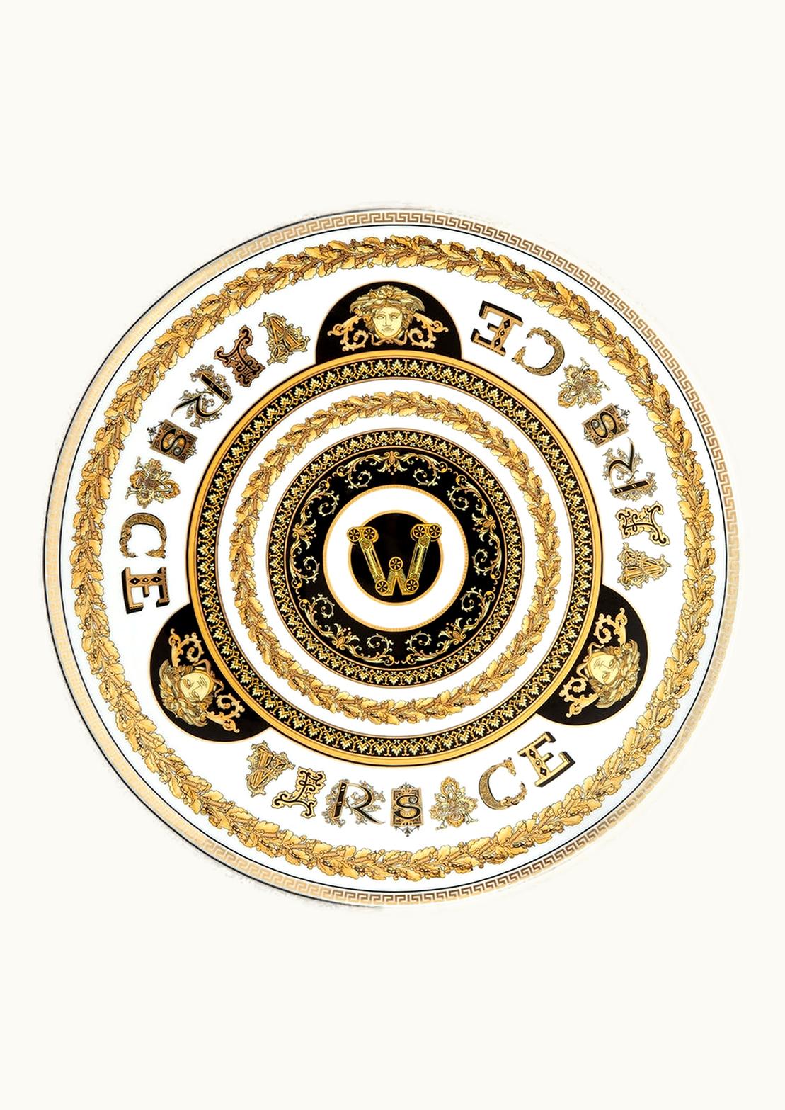 Versace Versace Virtus Alphabet W Charger Plate 33 CM Print
