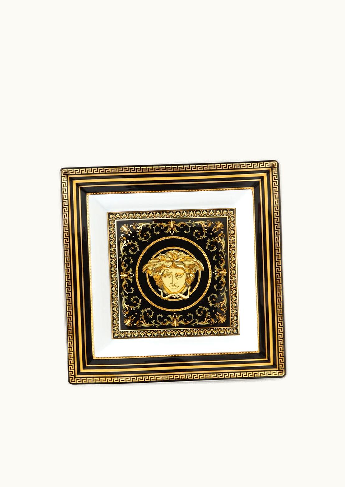 Versace Versace Virtus Gala Square Plate 22 CM Black