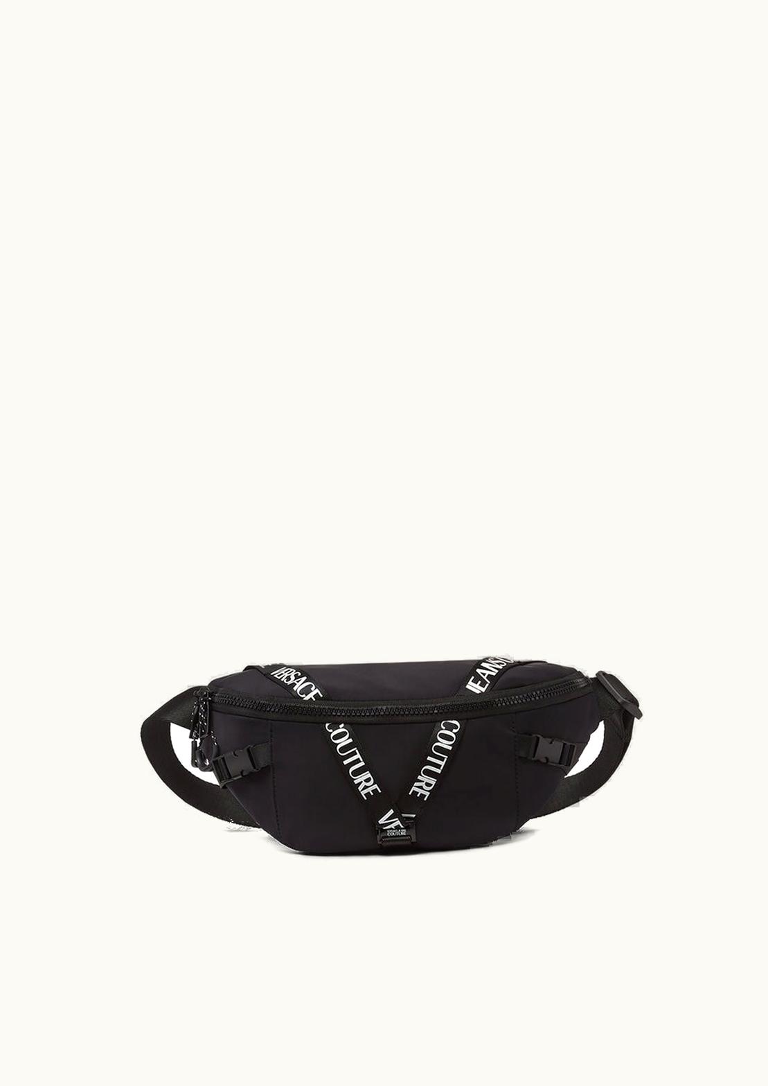 Versace Versace V-Webbing Logo Belt Bag Black, Print