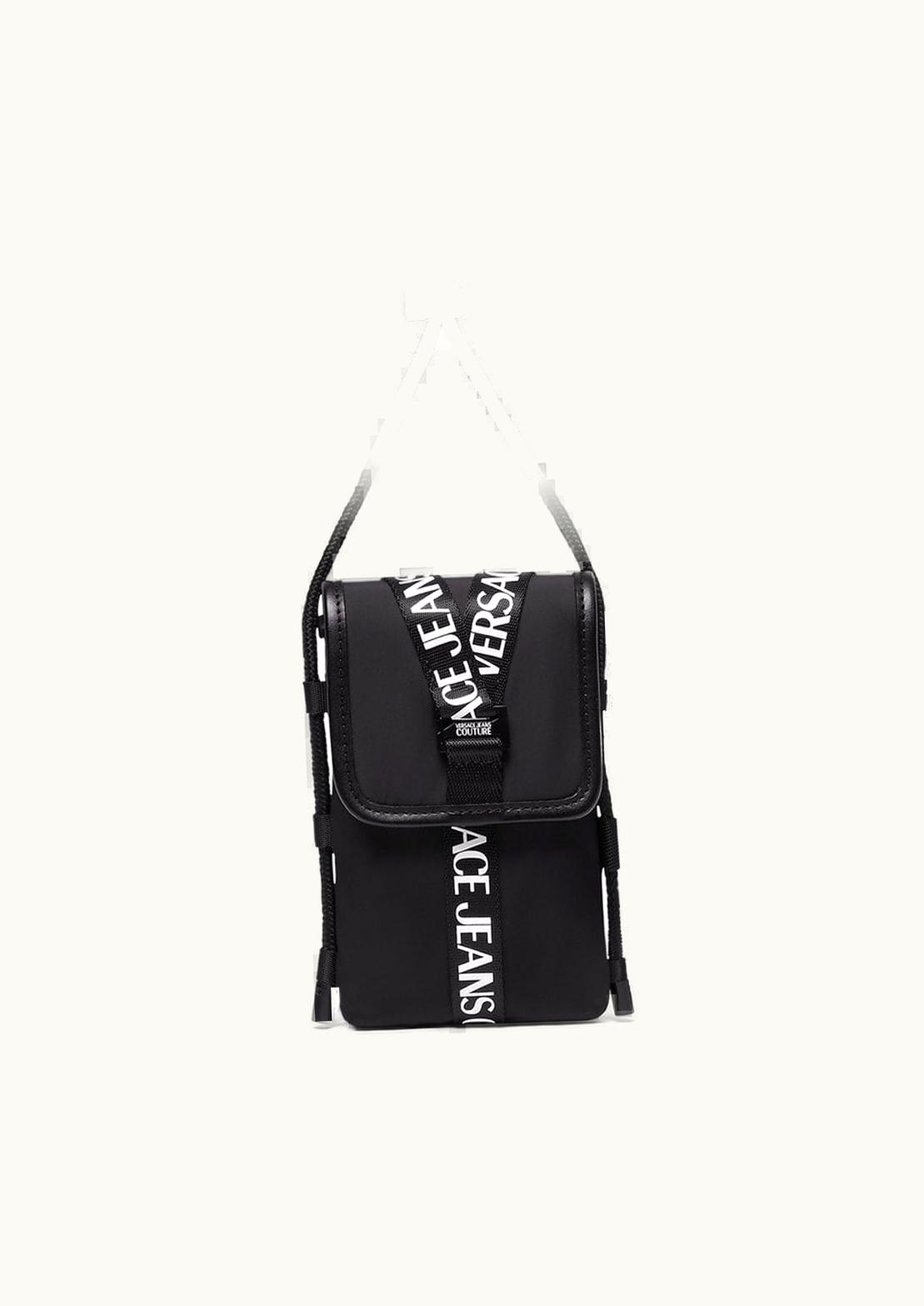 Versace Versace V-Webbing Logo Crossbody Bag Black, Print