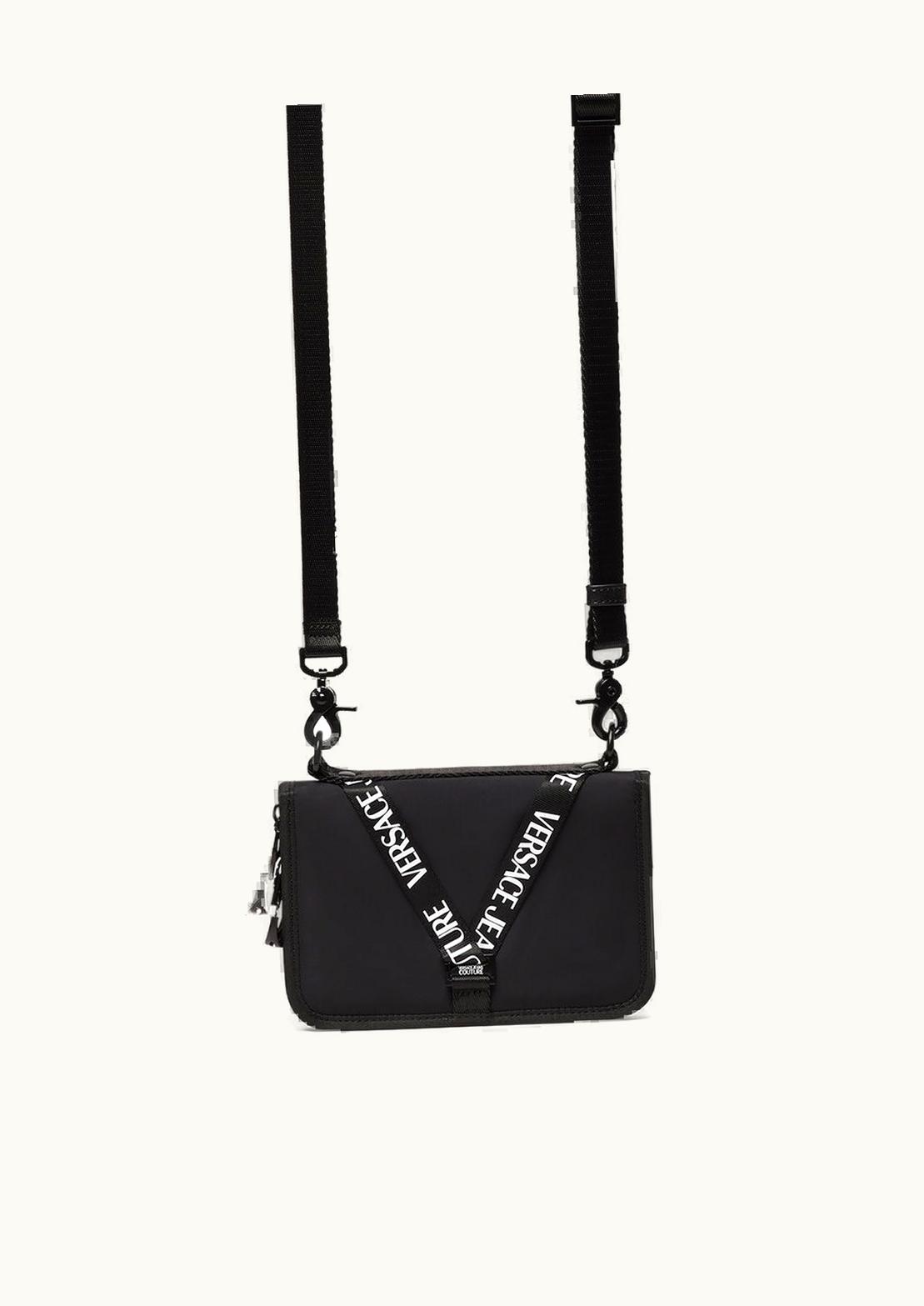 Versace Versace V-Webbing Passport Holder Black, Print