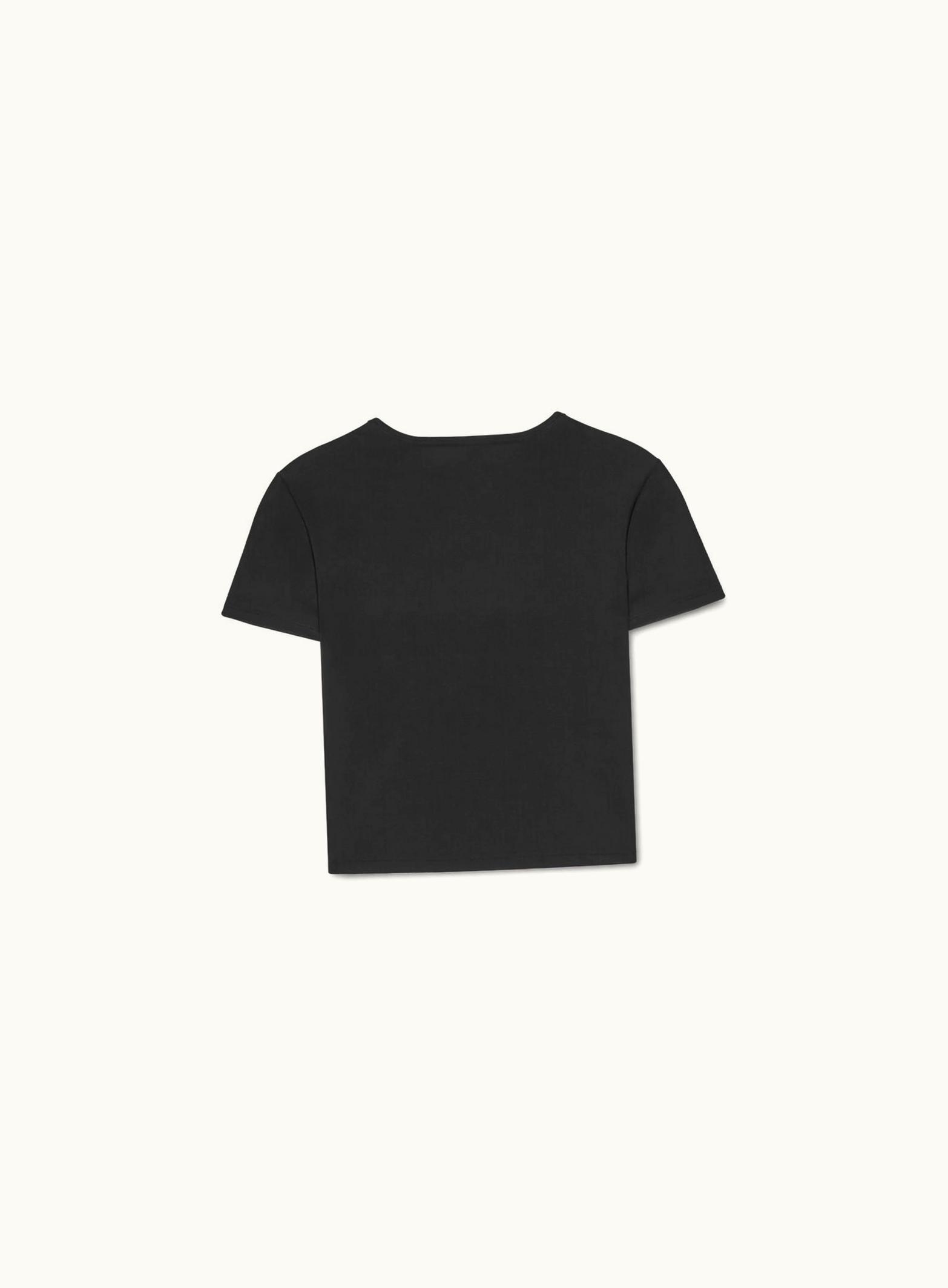Versace Versace Warranty Logo Crop T-Shirt Black, Print